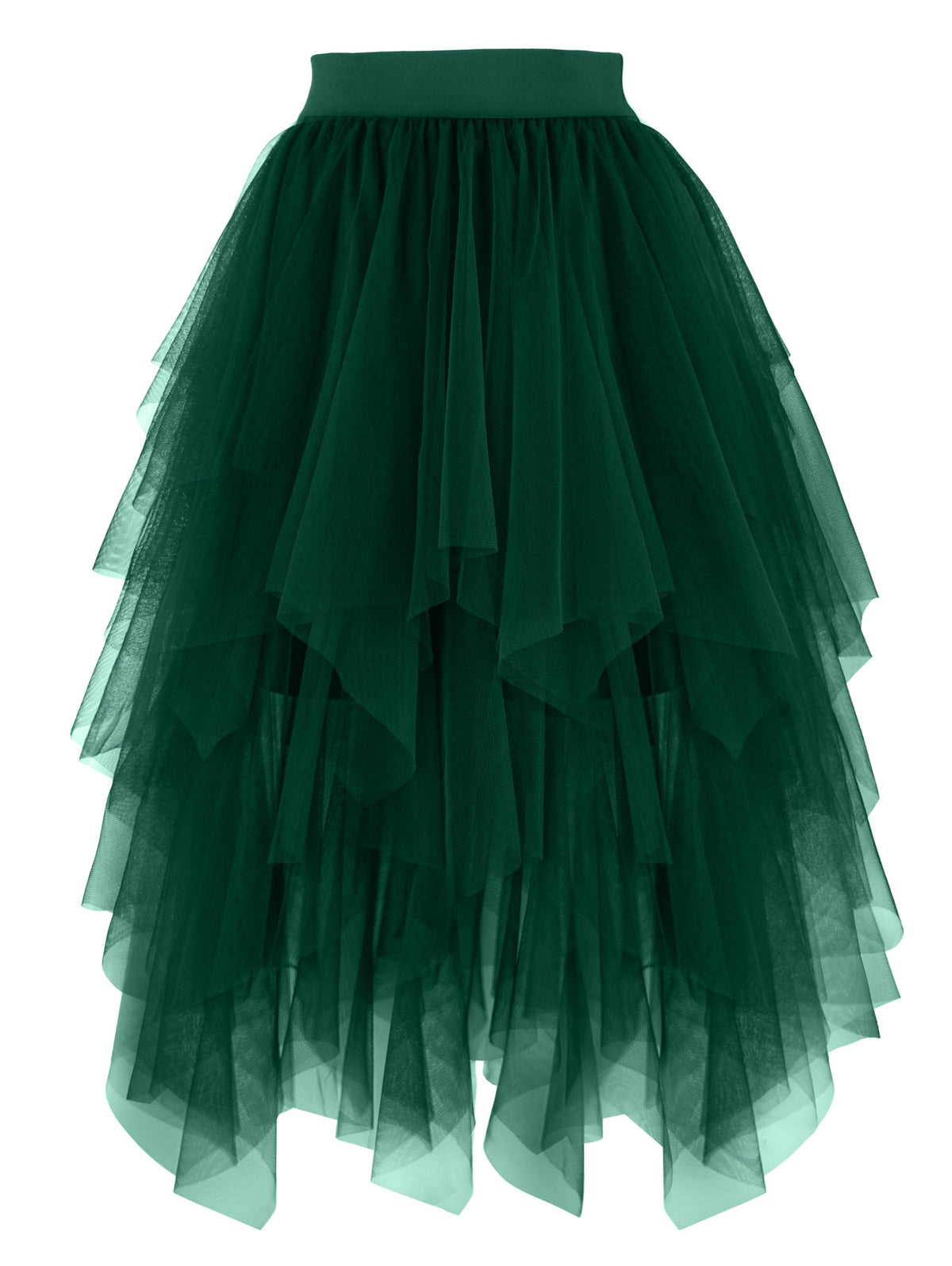 PUKAVT Tulle Skirt for Women High Waist Midi Mesh Tutu Skirt