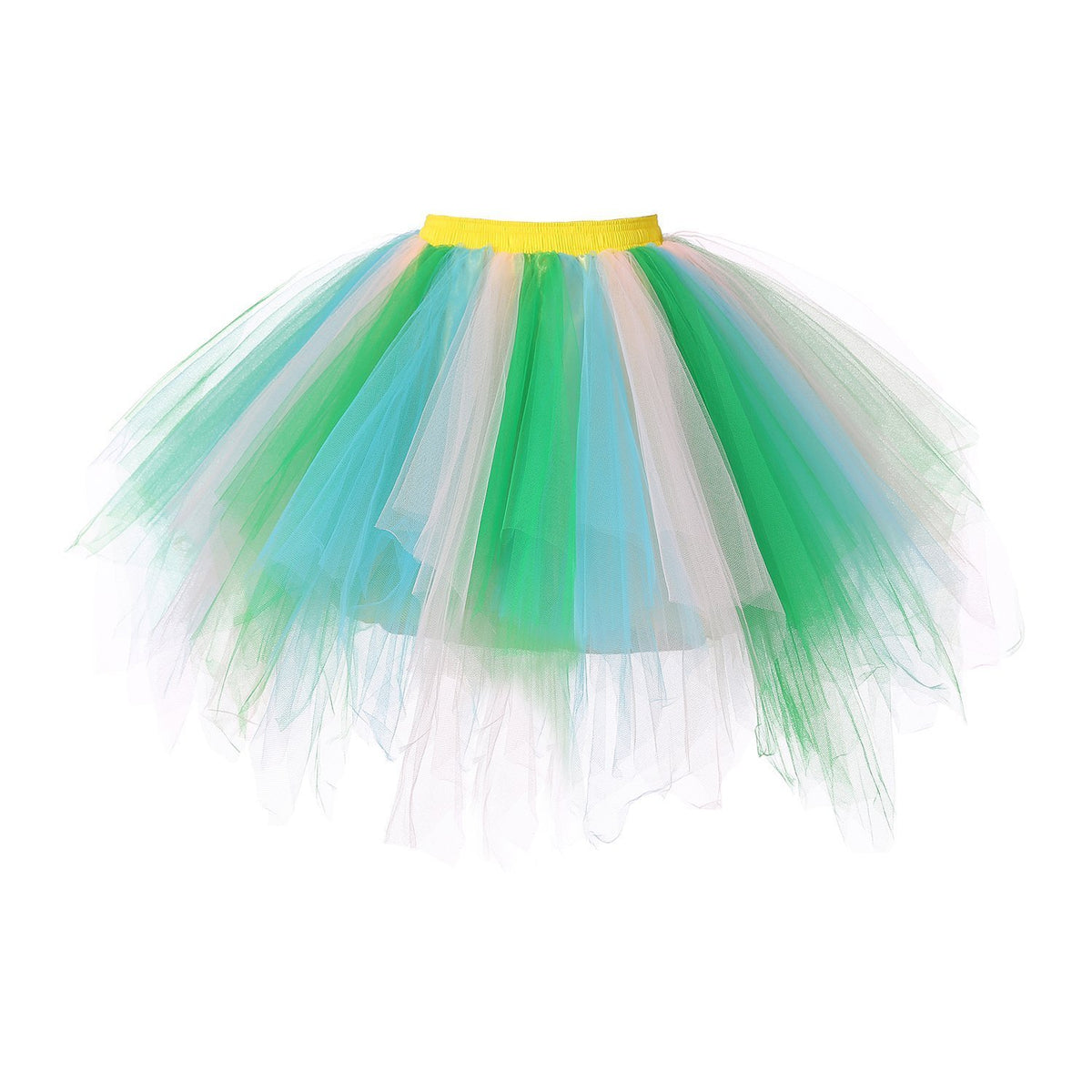 Honeystore Women's Short Vintage Ballet Bubble Puffy Tutu Petticoat Skirt