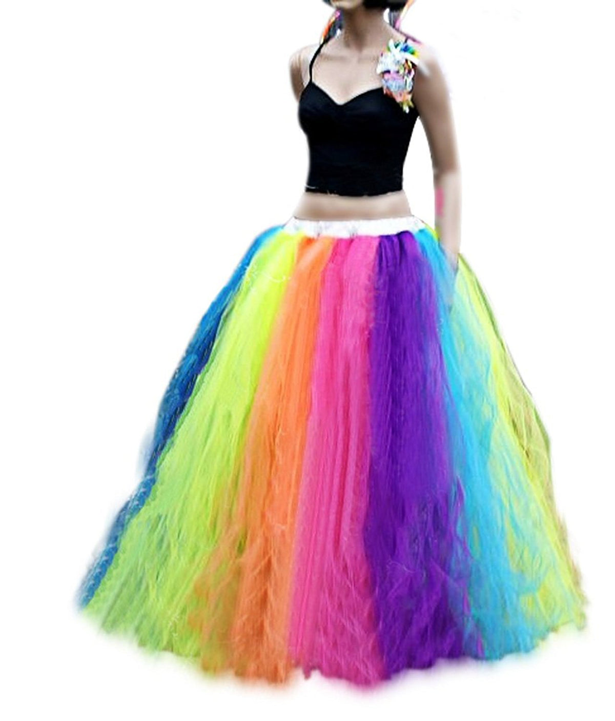 EllieHouse Womens Long Tutu Party Evening Tulle Skirt PC05