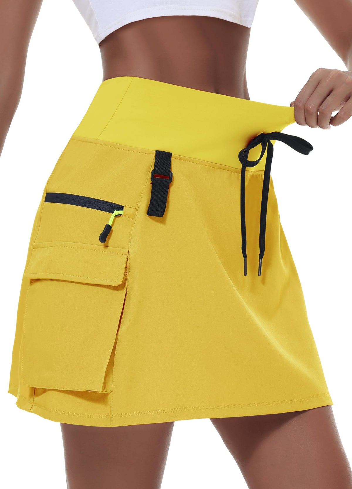 MIVEI Skorts for Woman - Hiking Cargo Skorts with Zipper Pockets
