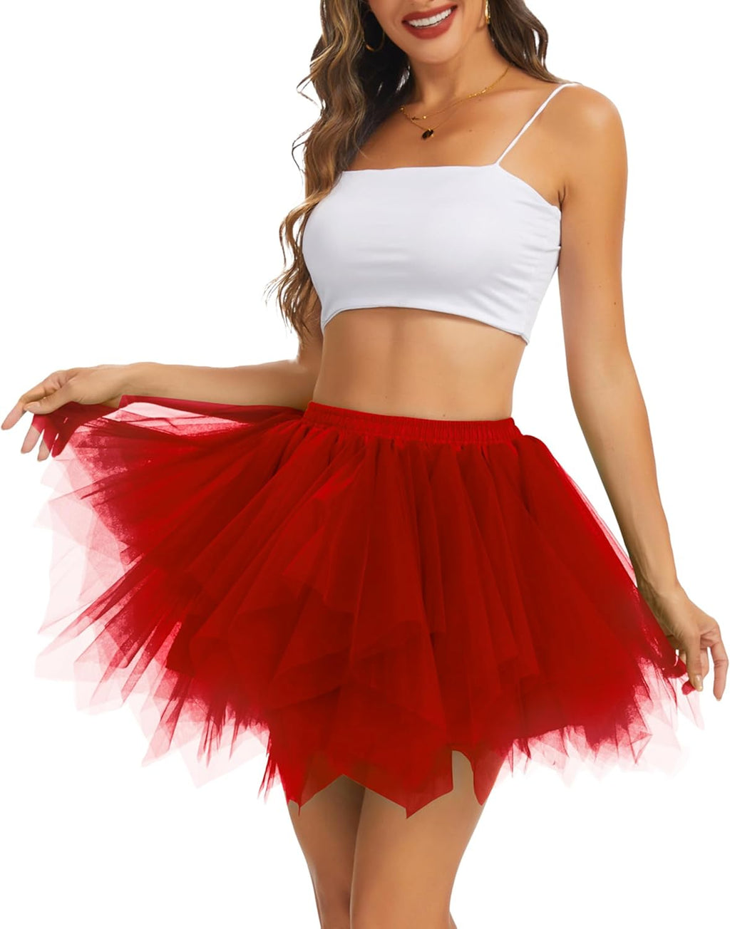 Women's Tutu Skirts 50s Vintage Tulle Skirt Petticoat Ballet Skirt for Halloween Cosplay Dance Costume S-3XL