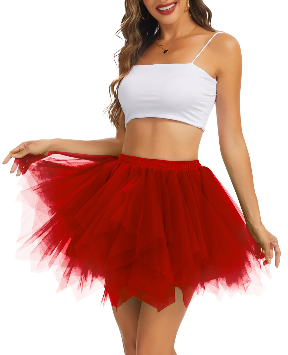 Women's Tutu Skirts 50s Vintage Tulle Skirt Petticoat Ballet Skirt for Halloween Cosplay Dance Costume S-3XL