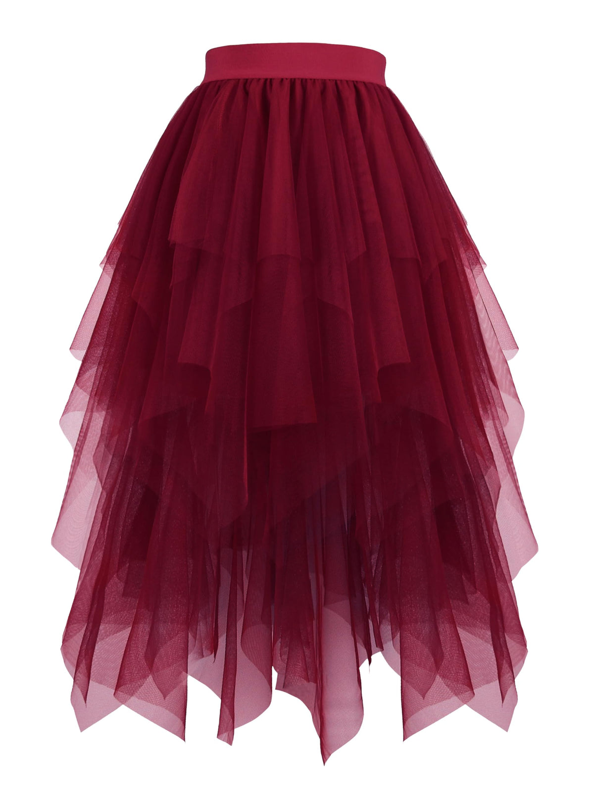 Hanpceirs Women's Tulle Skirts Layered Midi Skirt