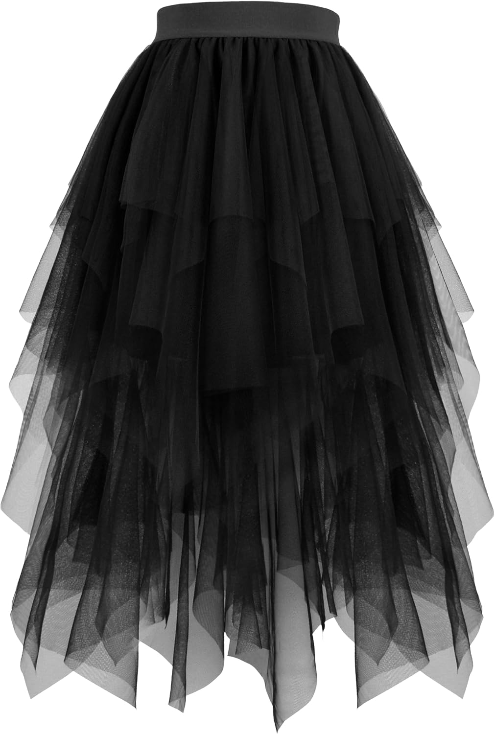 Hanpceirs Women's Tulle Skirts Layered Midi Skirt