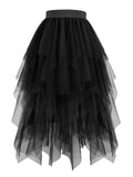 Hanpceirs Women's Tulle Skirts Layered Midi Skirt