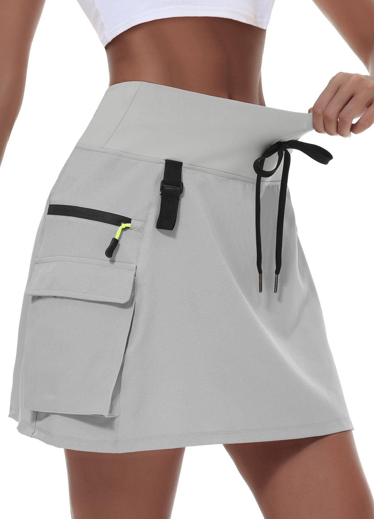 MIVEI Skorts for Woman - Hiking Cargo Skorts with Zipper Pockets