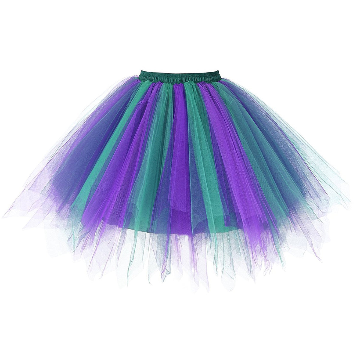 Honeystore Women's Short Vintage Ballet Bubble Puffy Tutu Petticoat Skirt