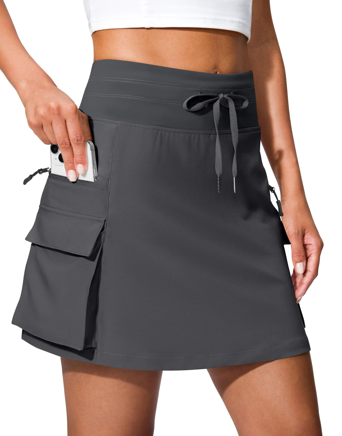 SANTINY 16" Hiking Cargo Skorts 6 Pockets