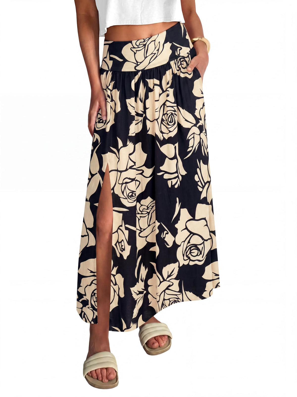 ANRABESS Women's Summer Boho Maxi Skirt