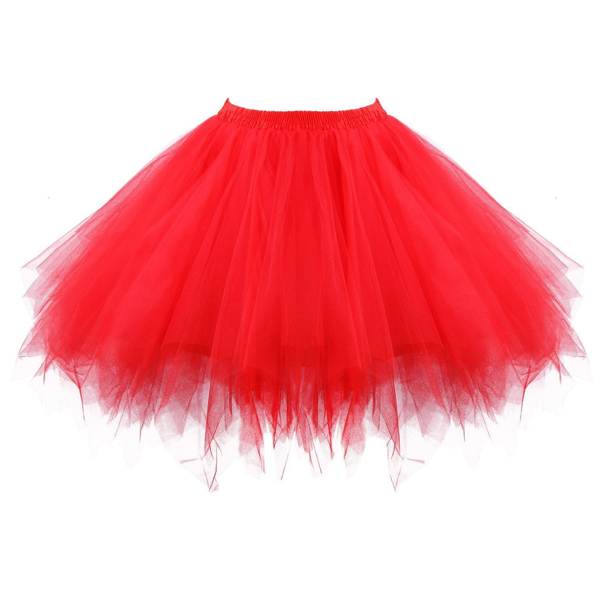 Honeystore Women's Short Vintage Ballet Bubble Puffy Tutu Petticoat Skirt