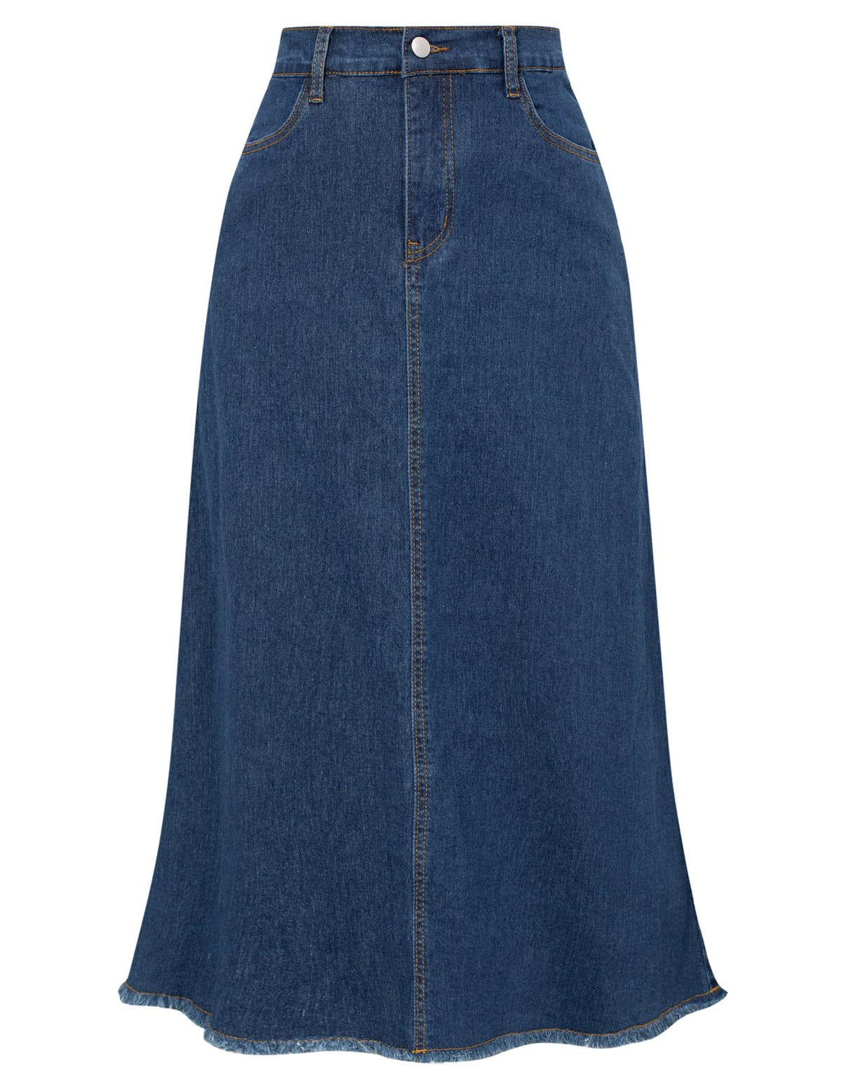 Belle Poque Long Frayed Skirt Jean Skirts for Women Denim