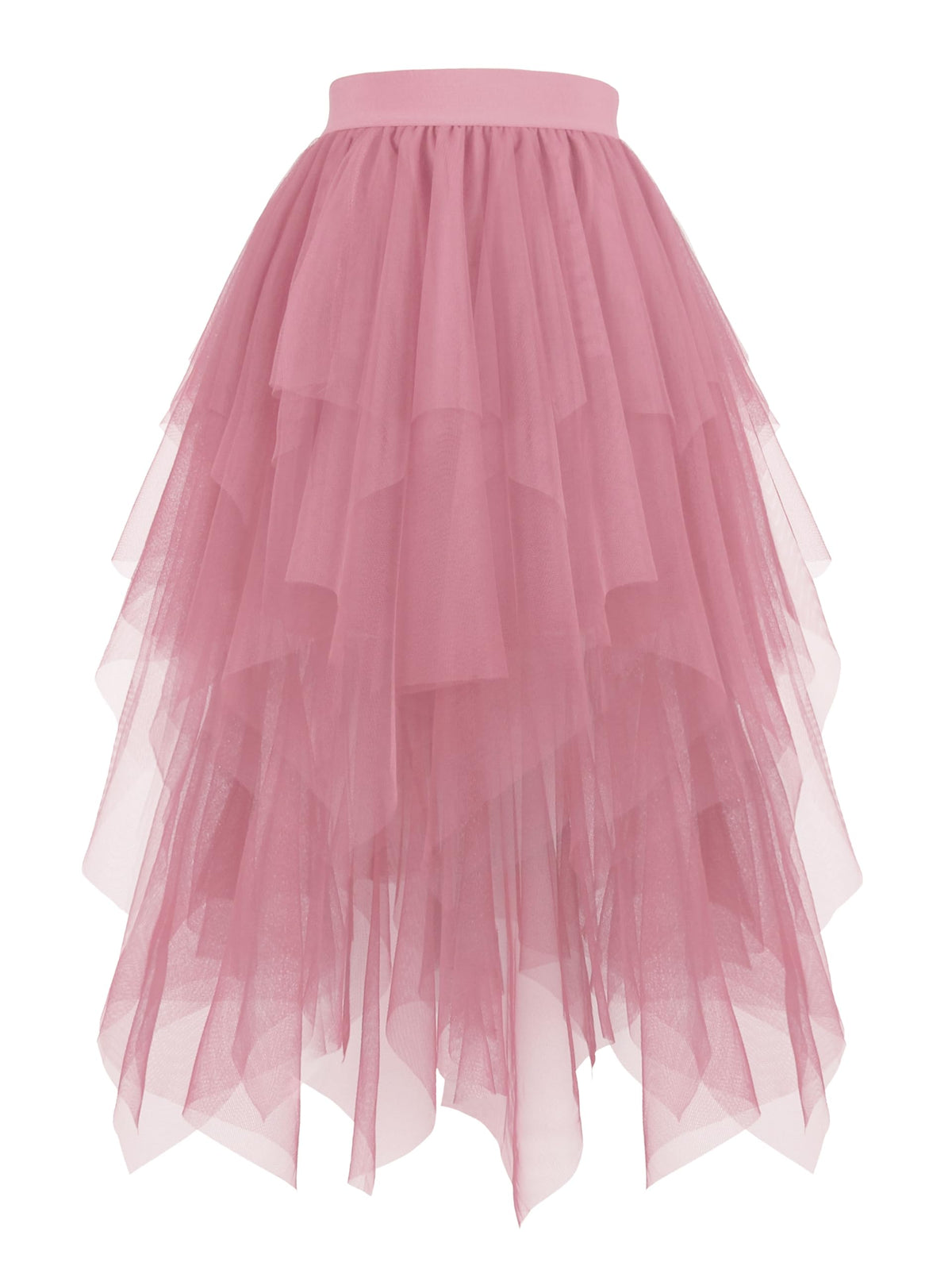 Hanpceirs Women's Tulle Skirts Layered Midi Skirt