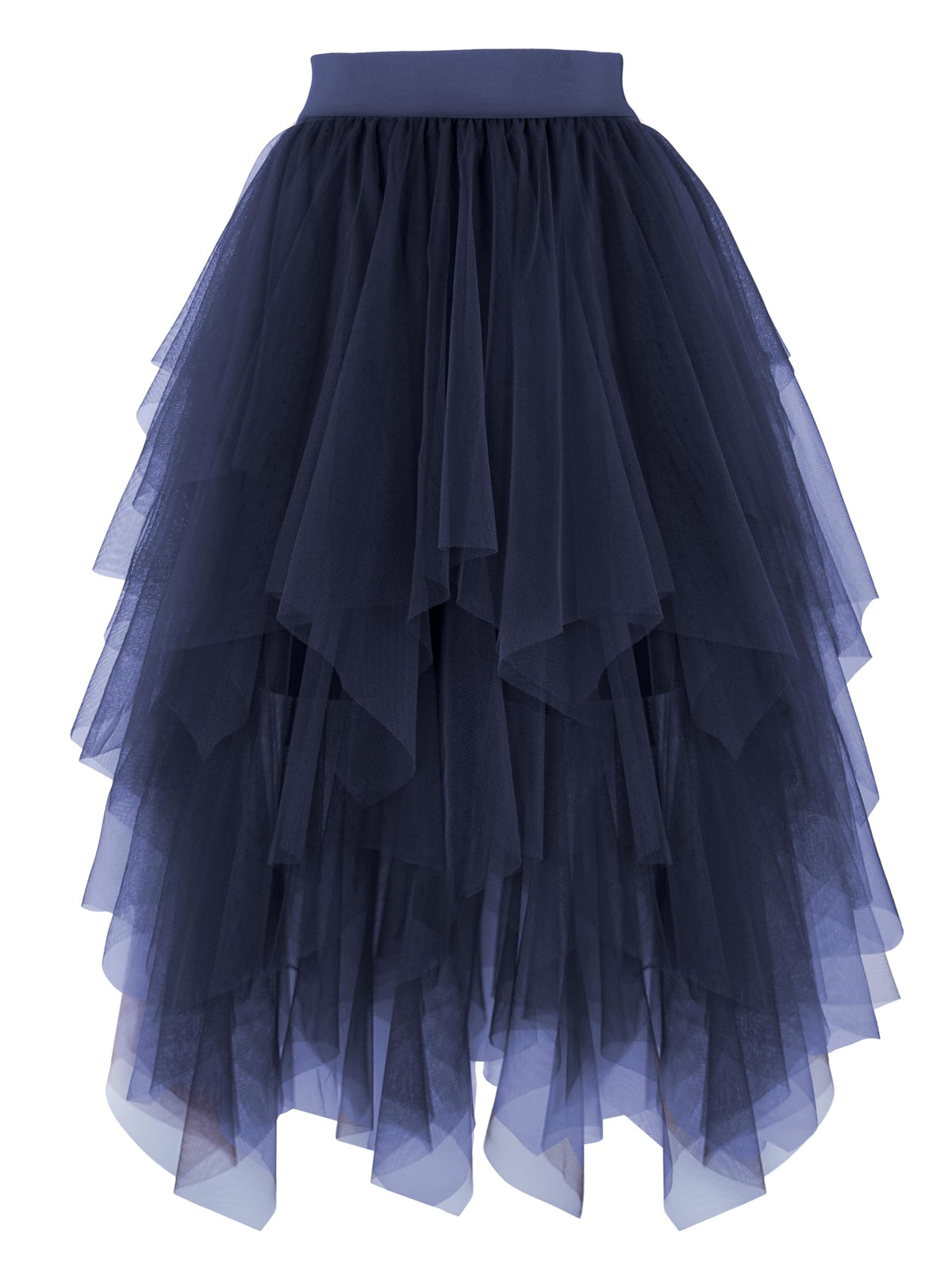 PUKAVT Tulle Skirt for Women High Waist Midi Mesh Tutu Skirt