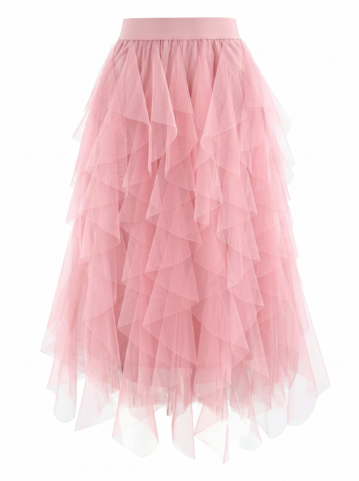 KASBAH Women's Long Tulle Skirt Fluffy Layered Tutu Skirts for Women Adults High Low Party Wedding Evening Events Puffy Tutus