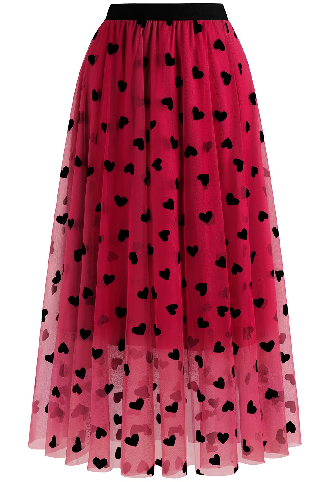 Reaowazo Skirts for Women Midi Long Length Dressy Casual Trendy Summer Tulle A-Line Floral High Waist Skirt