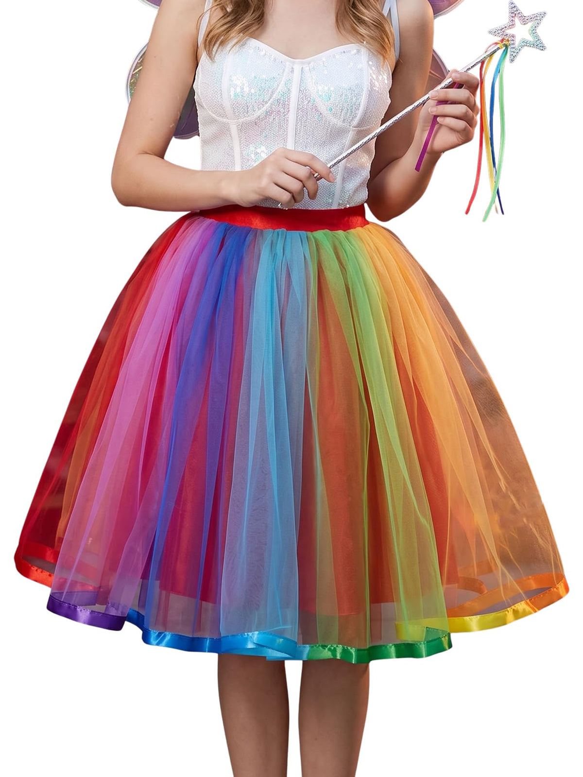 EllieHouse Womens Short Tutu Tulle Skirt with Sash PC06
