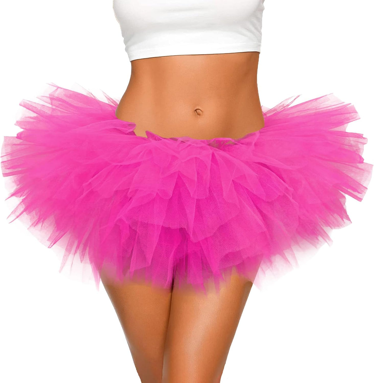 Tutu for Women Adults - 5-Layer Tulle Skirts 80s Outfit for Women - Puffy Adult Tutus - Halloween Costumes Skirt