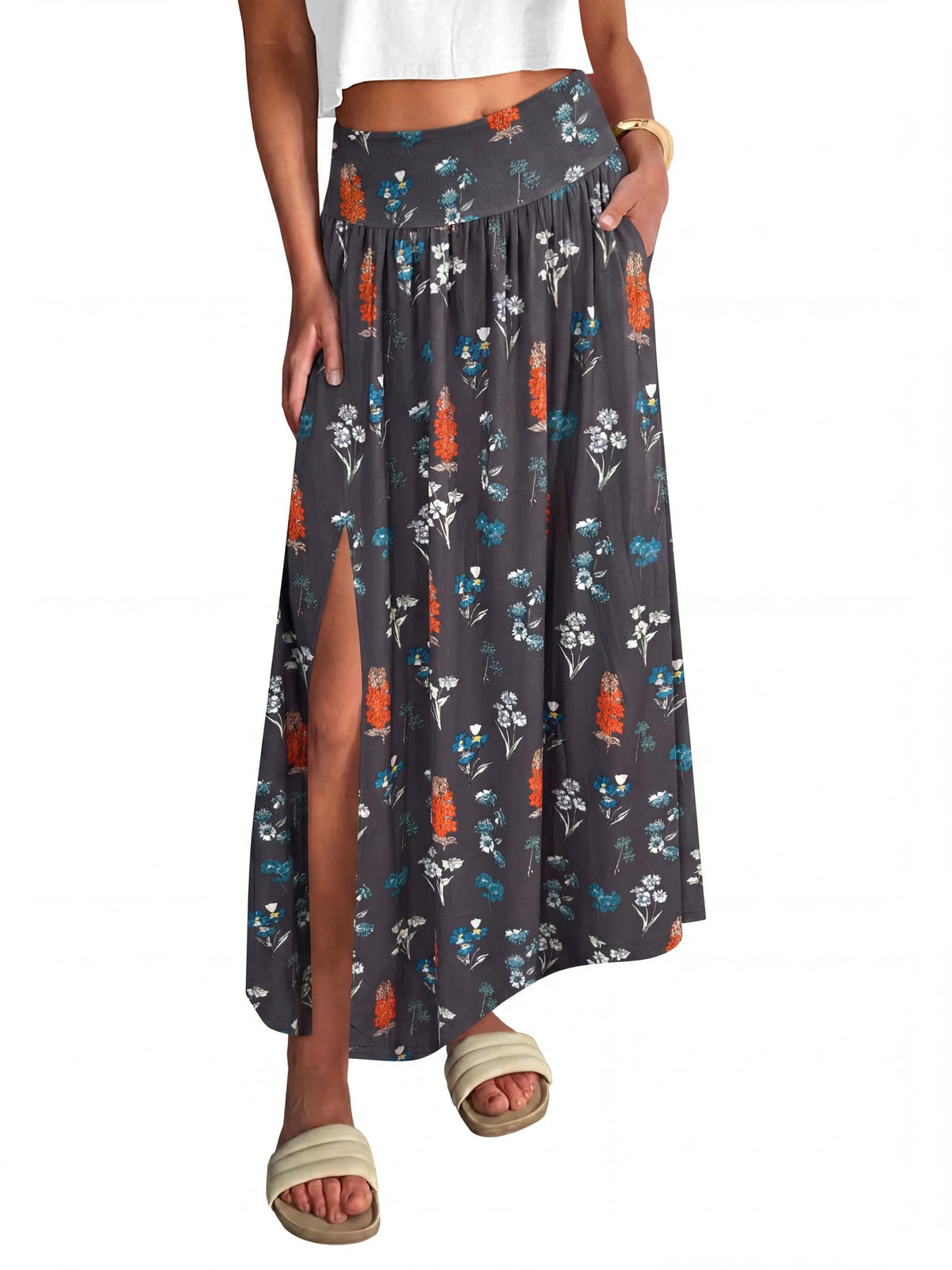 ANRABESS Women's Summer Boho Maxi Skirt