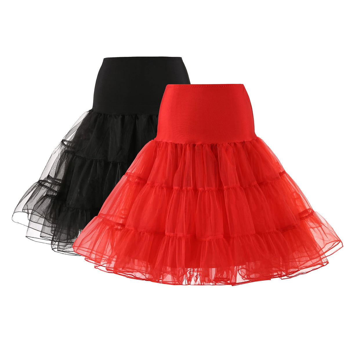 Women's 50s Vintage Petticoat Half Slip Tutu Underskirt 25.59" Crinoline Rockabilly