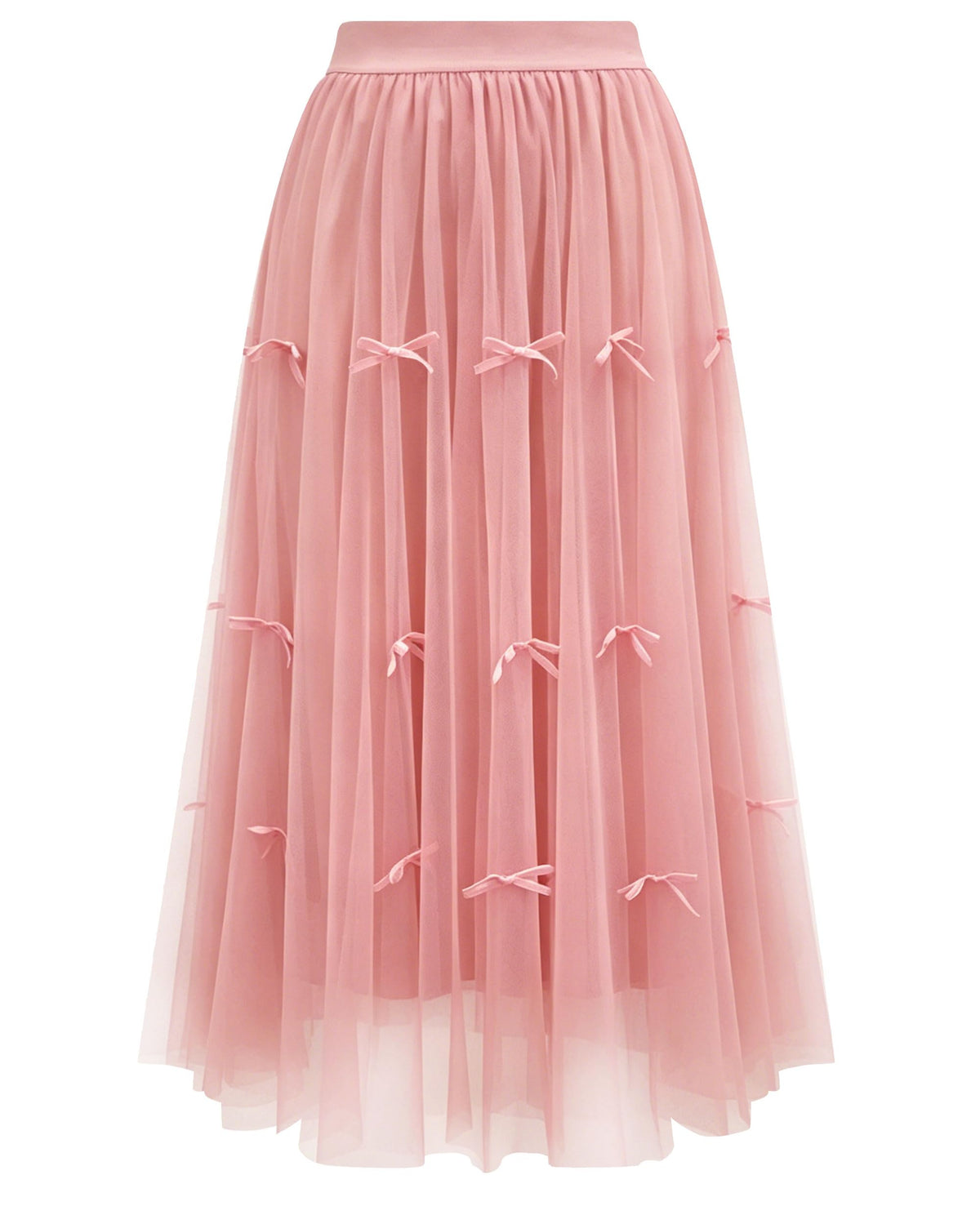 Kingfancy Mesh Skirt for Women Layered Midi Skirts