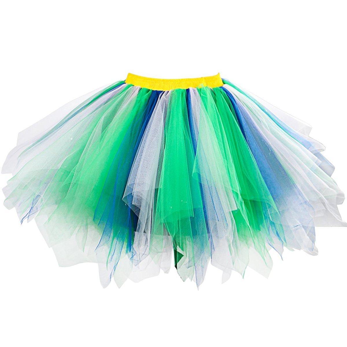 Honeystore Women's Short Vintage Ballet Bubble Puffy Tutu Petticoat Skirt
