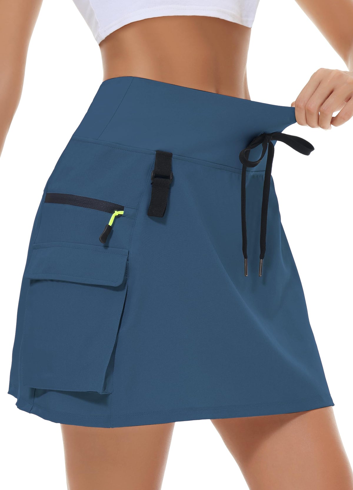 MIVEI Skorts for Woman - Hiking Cargo Skorts with Zipper Pockets