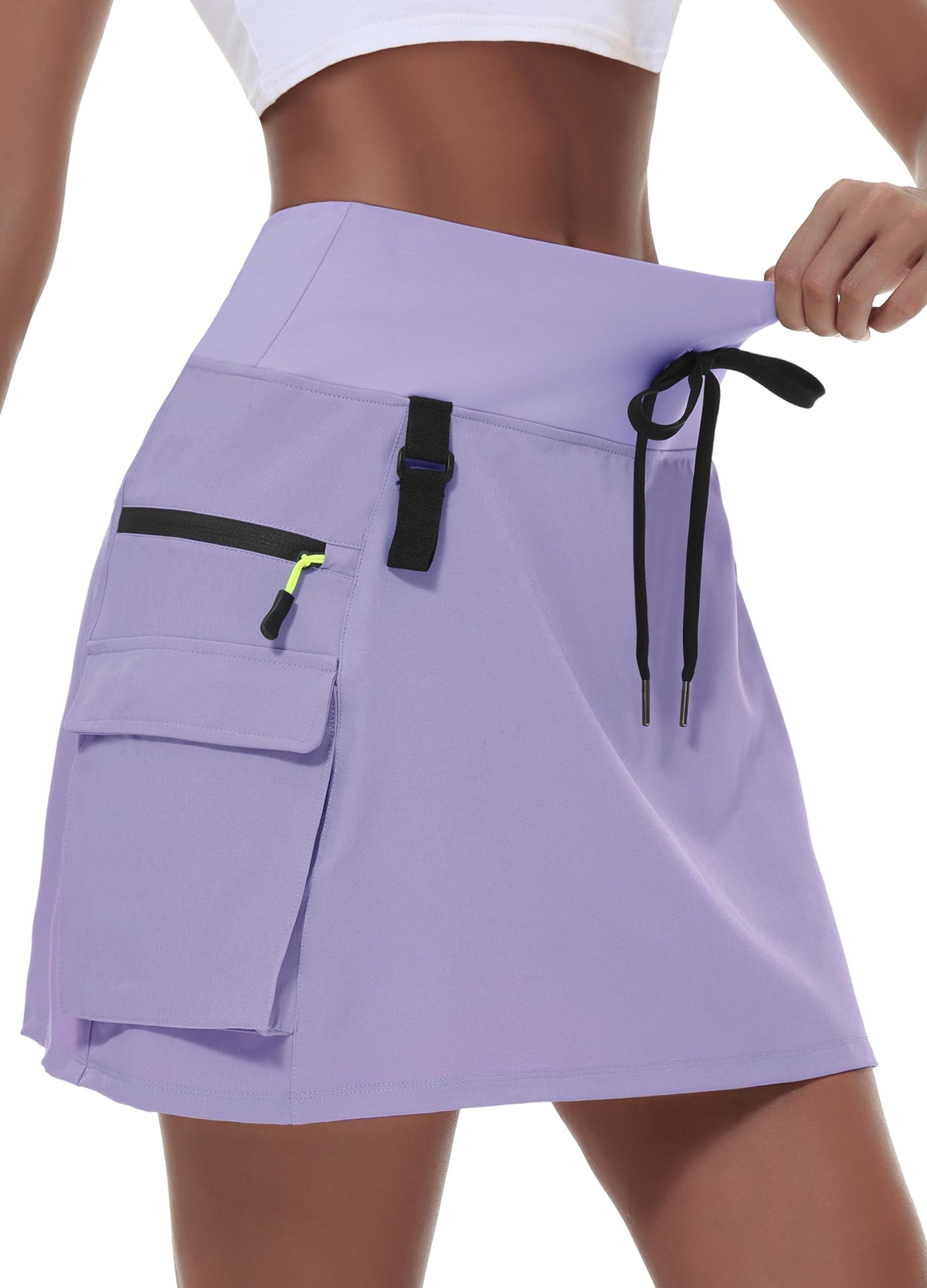 MIVEI Skorts for Woman - Hiking Cargo Skorts with Zipper Pockets