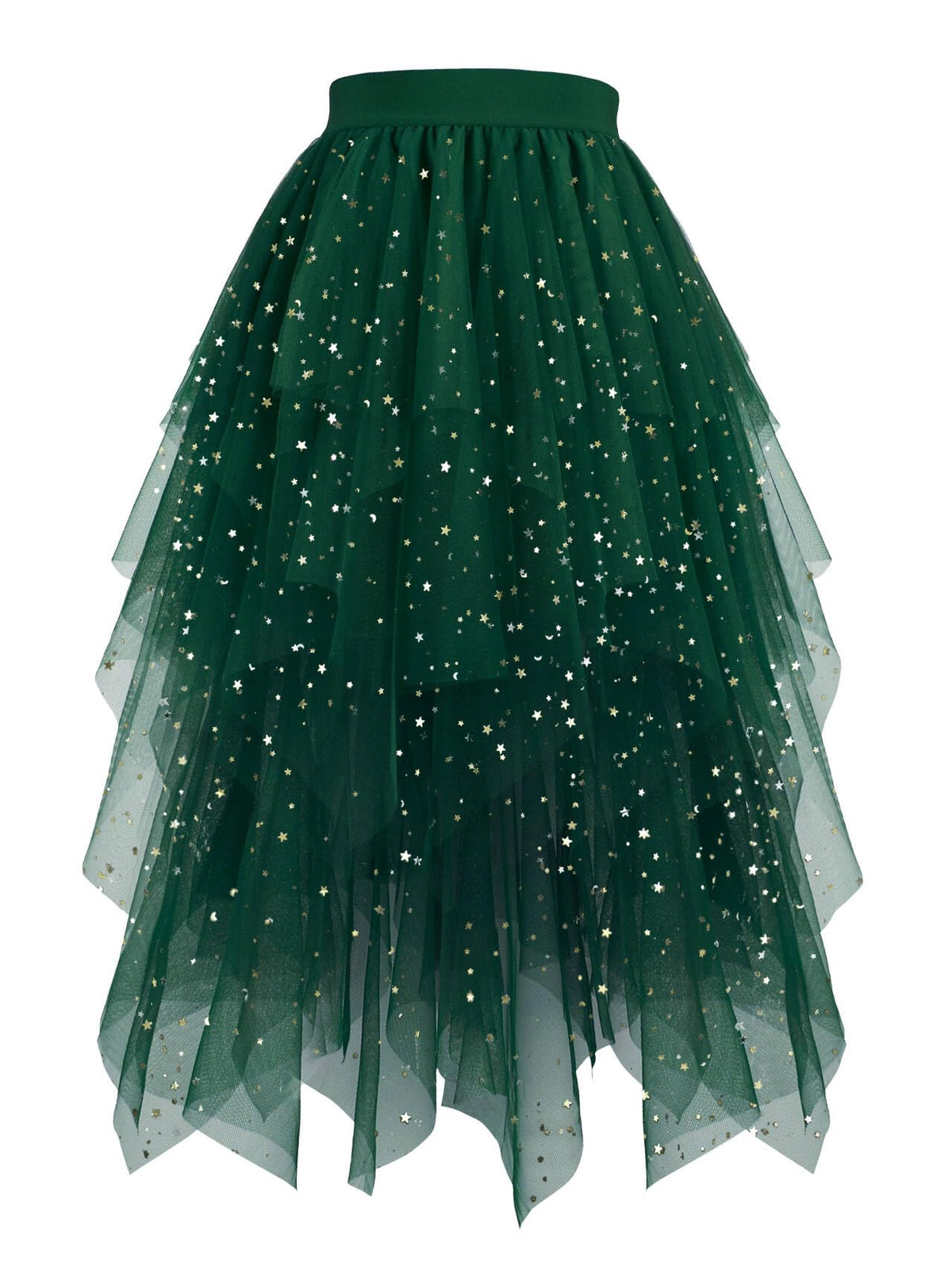 Hanpceirs Women's Tulle Skirts Layered Midi Skirt