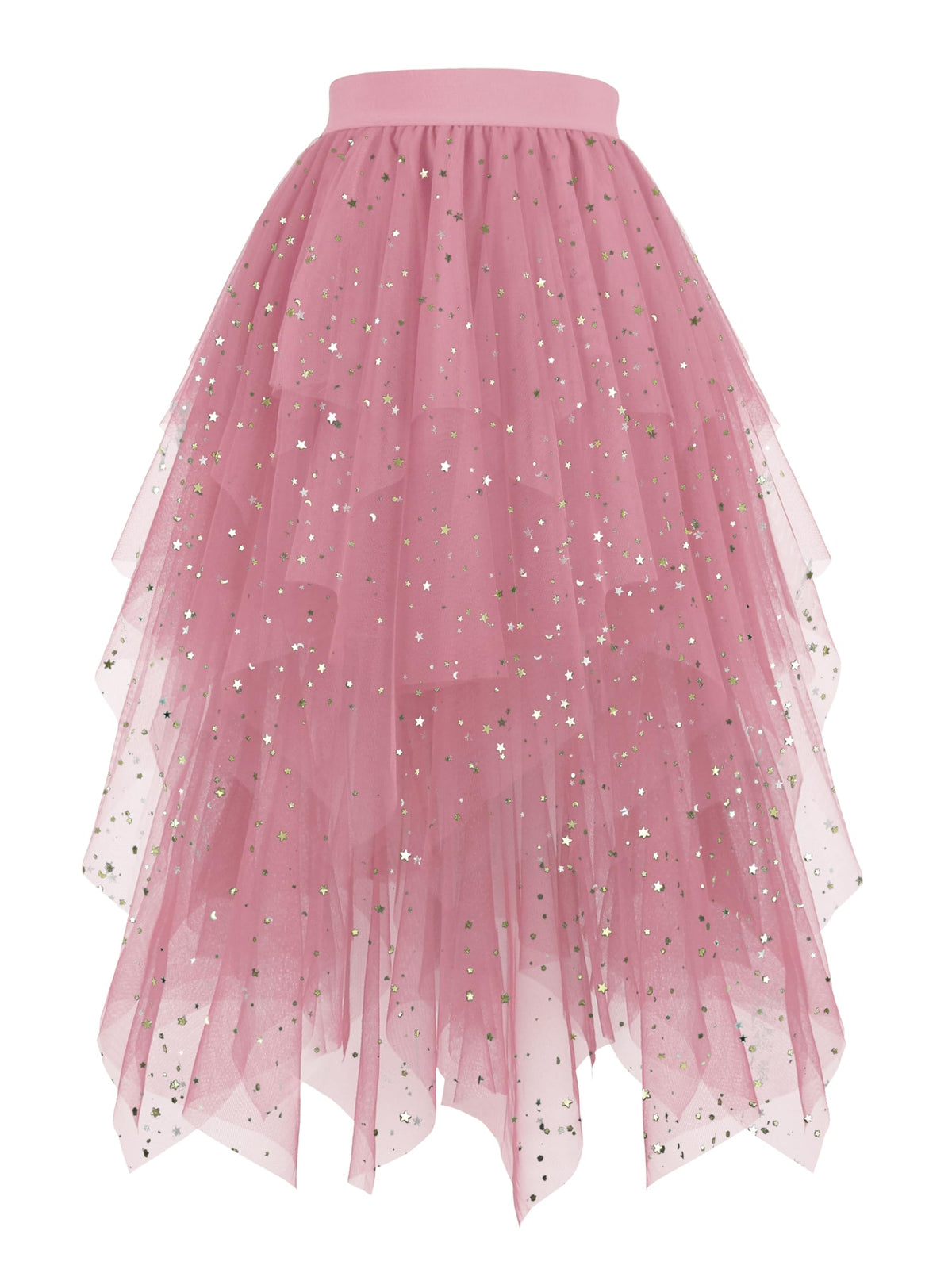 Hanpceirs Women's Tulle Skirts Layered Midi Skirt