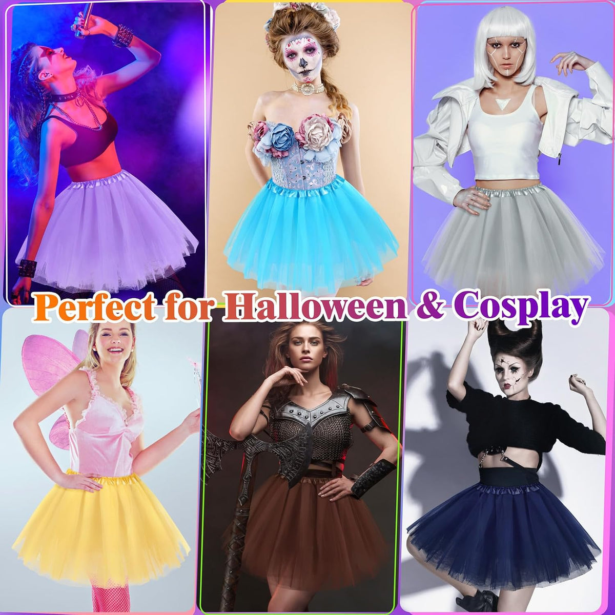 Tutu for Women Adults 5 Layered Tulle Skirt Halloween Tutu Skirts for Women 80S Tutu Adult Tutus Fluffy Skirt Running
