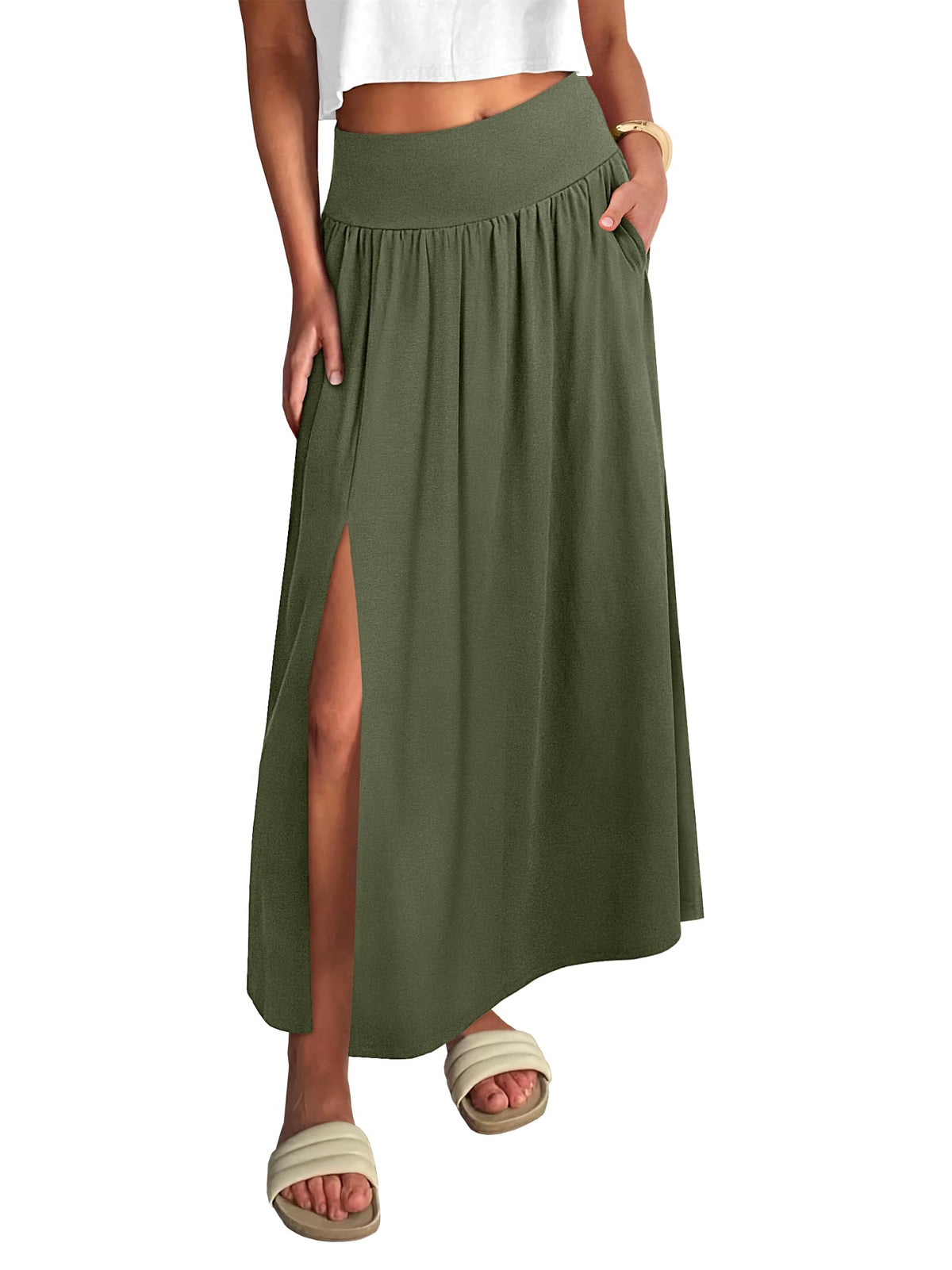 ANRABESS Women's Summer Boho Maxi Skirt