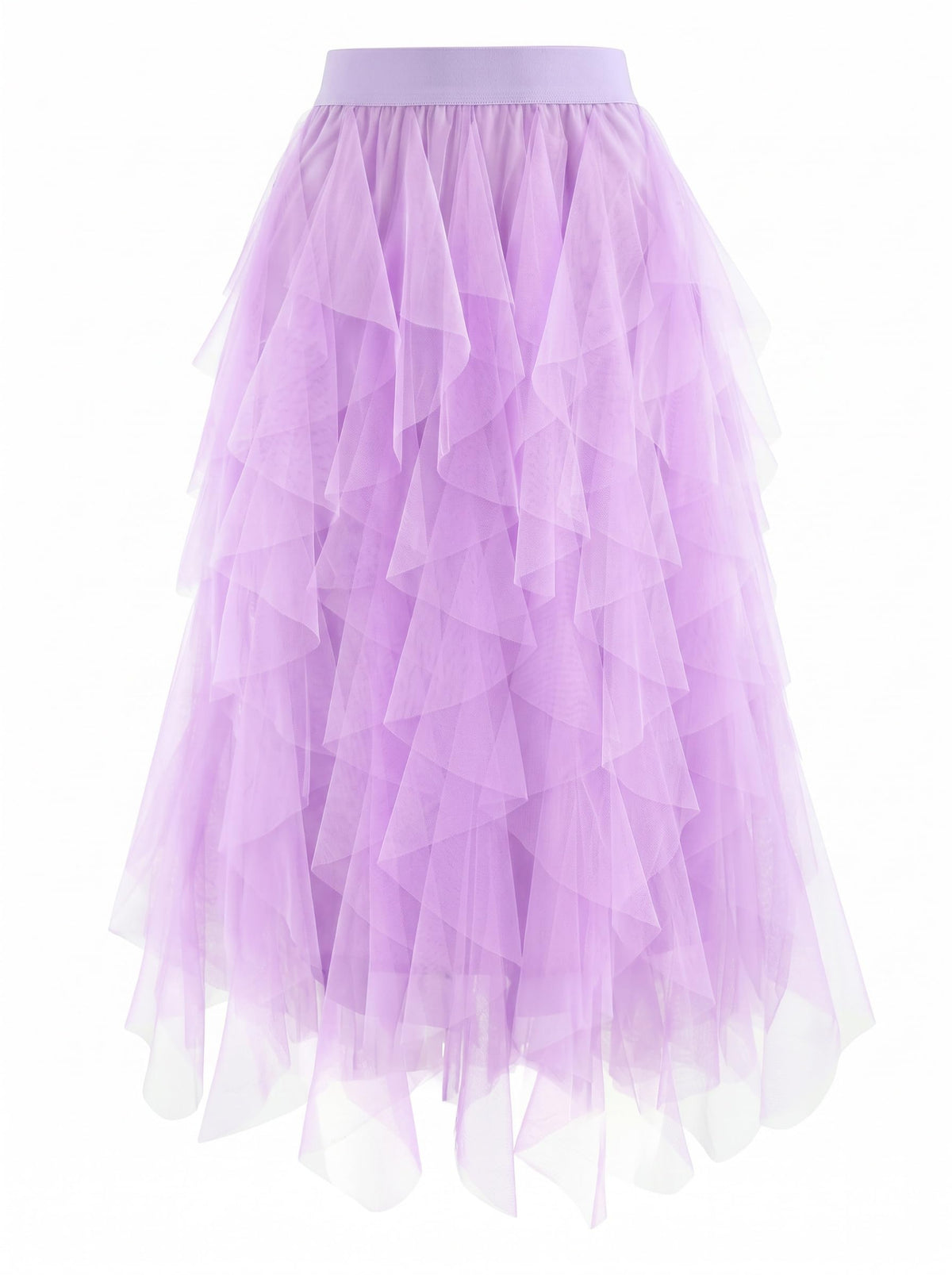 KASBAH Women's Long Tulle Skirt Fluffy Layered Tutu Skirts for Women Adults High Low Party Wedding Evening Events Puffy Tutus