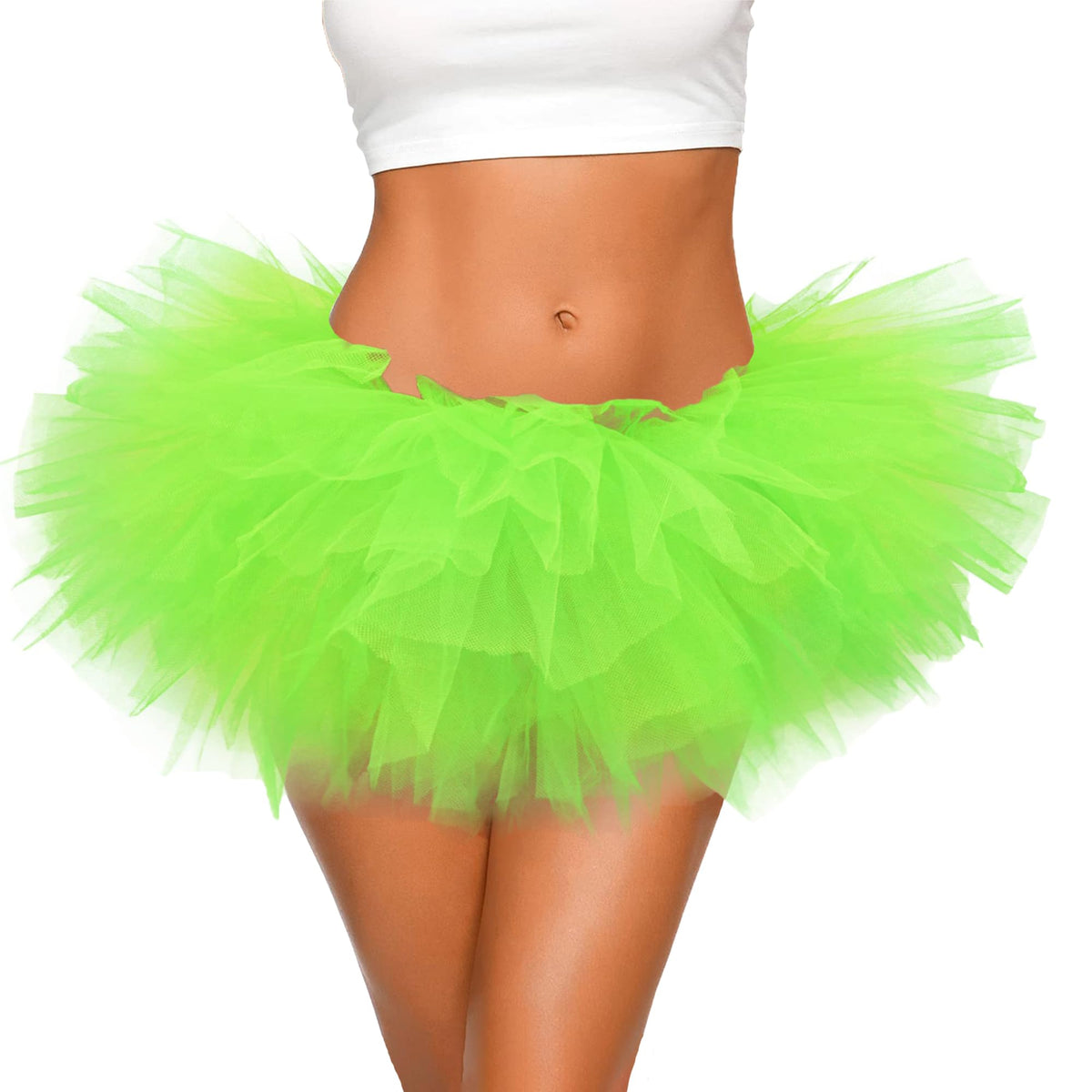 Tutu for Women Adults - 5-Layer Tulle Skirts 80s Outfit for Women - Puffy Adult Tutus - Halloween Costumes Skirt