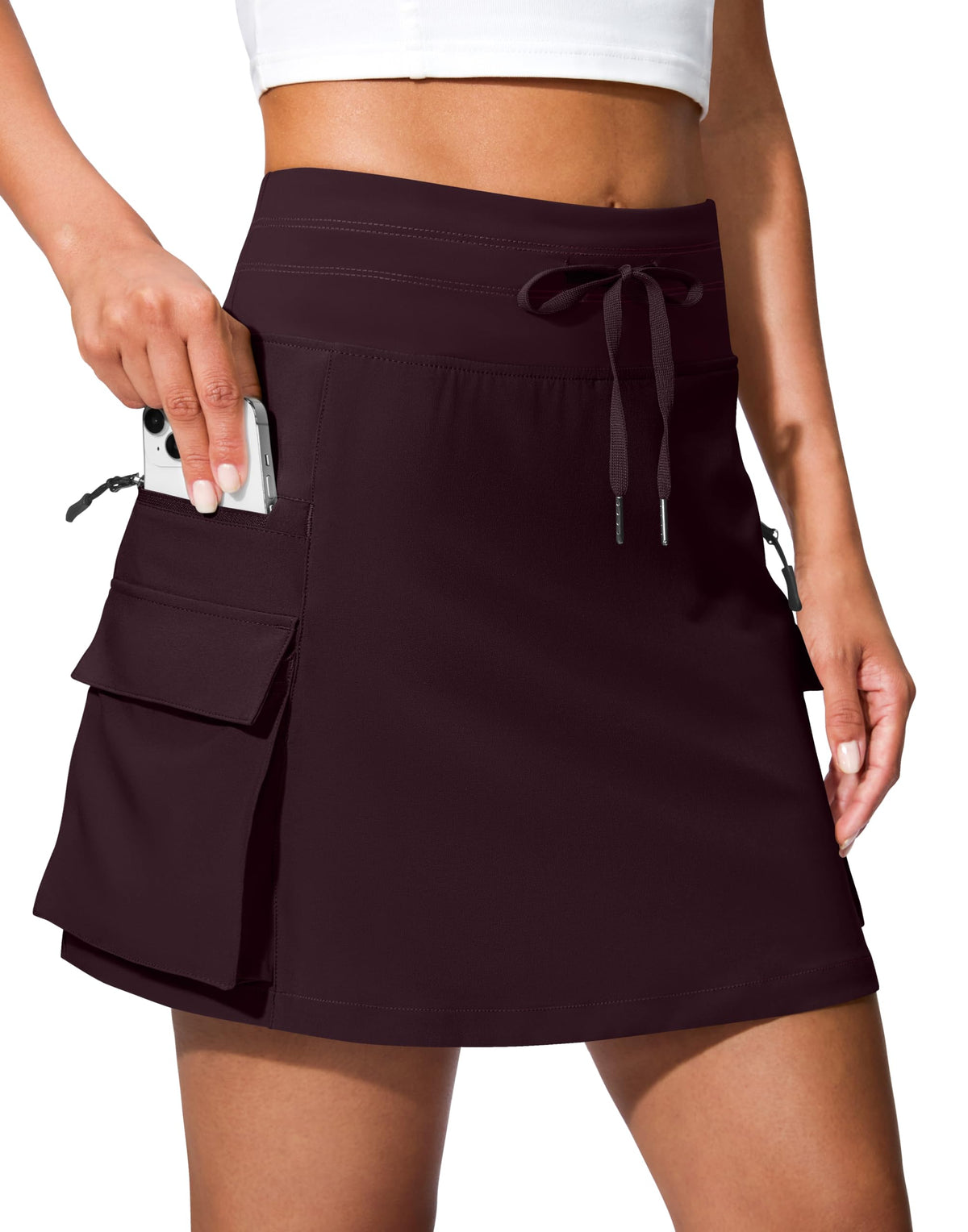 SANTINY 16" Hiking Cargo Skorts 6 Pockets