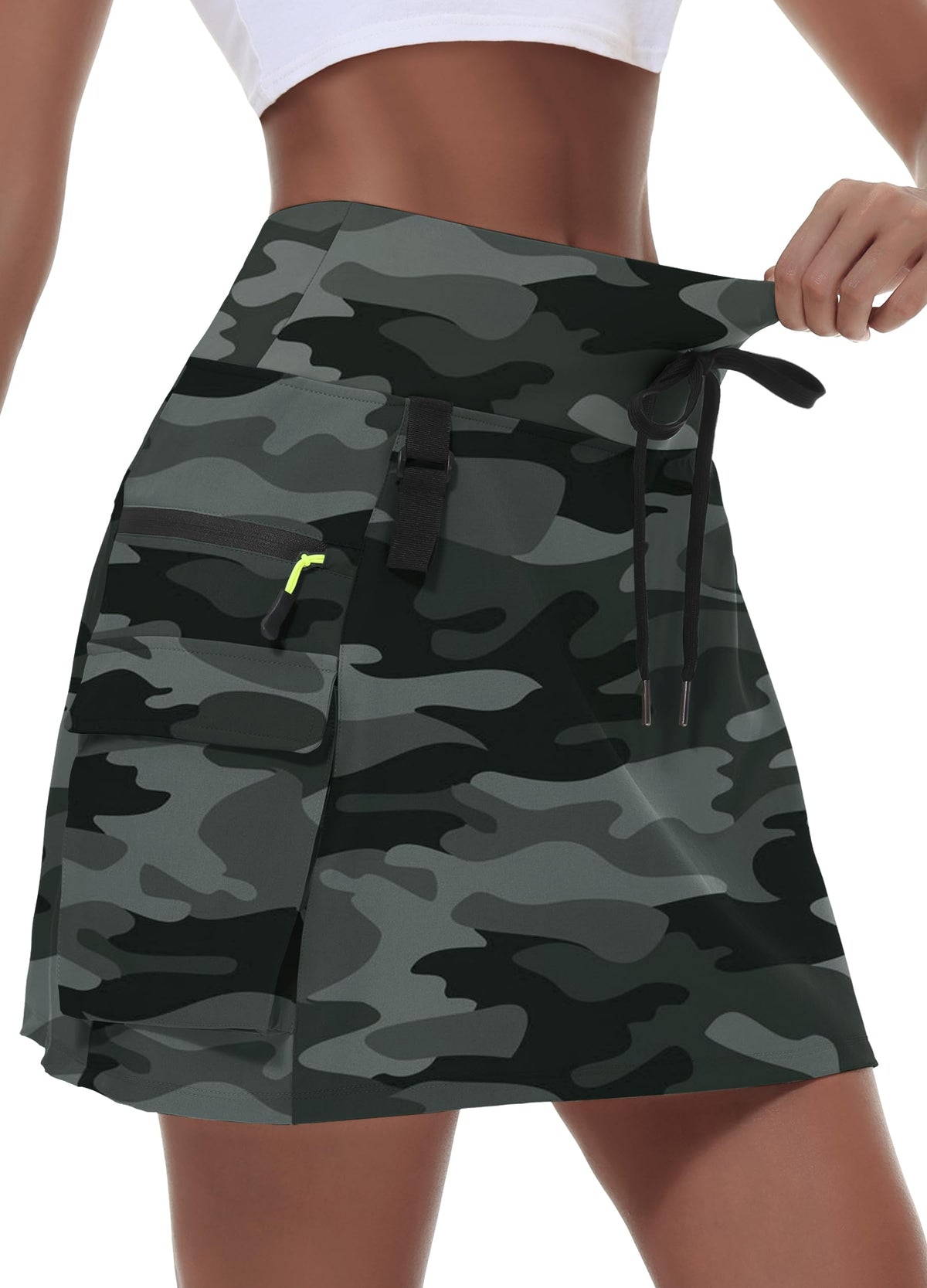 MIVEI Skorts for Woman - Hiking Cargo Skorts with Zipper Pockets
