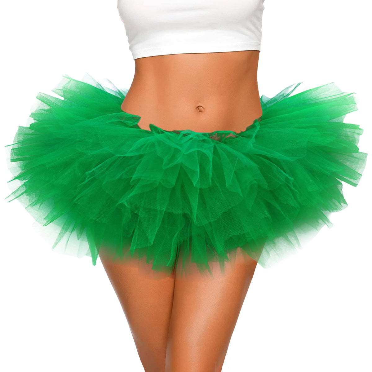 Tutu for Women Adults - 5-Layer Tulle Skirts 80s Outfit for Women - Puffy Adult Tutus - Halloween Costumes Skirt
