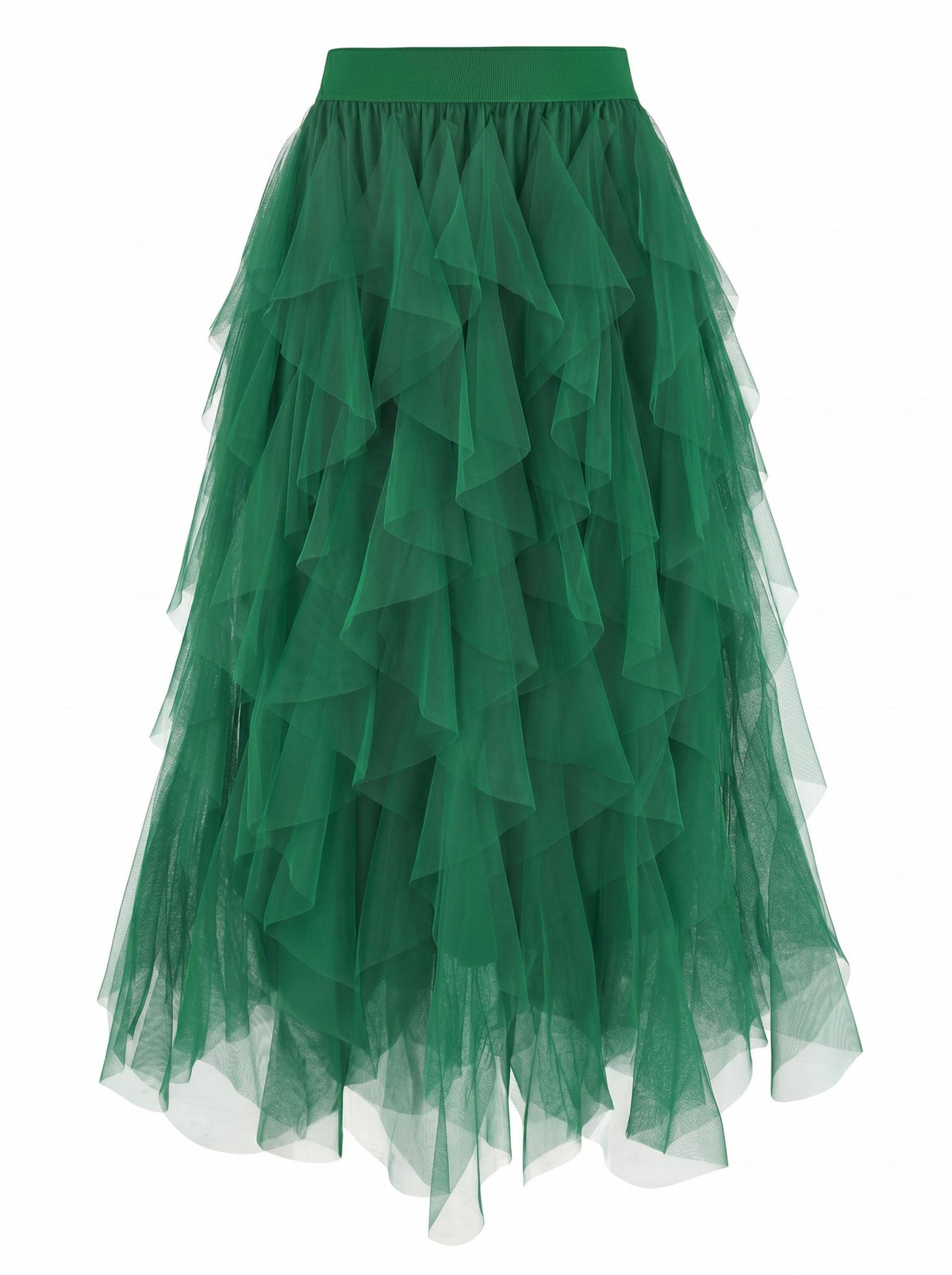 KASBAH Women's Long Tulle Skirt Fluffy Layered Tutu Skirts for Women Adults High Low Party Wedding Evening Events Puffy Tutus