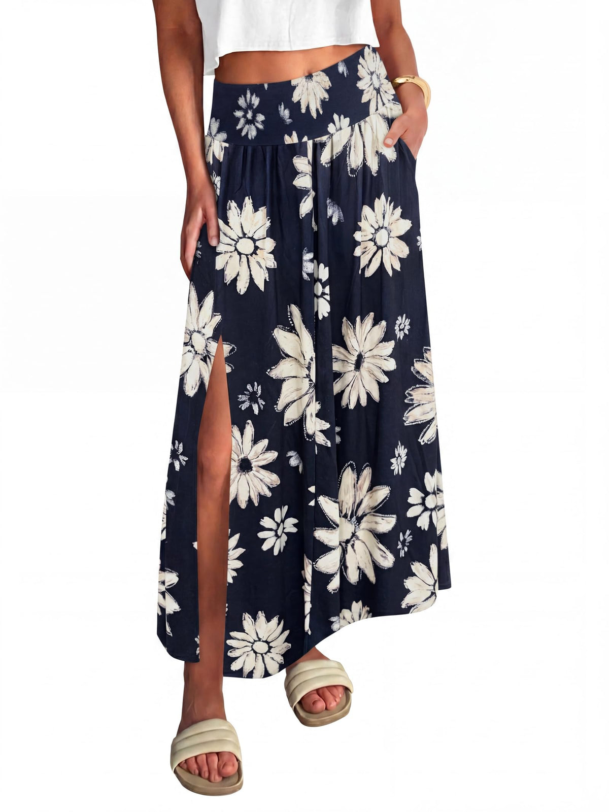 ANRABESS Women's Summer Boho Maxi Skirt