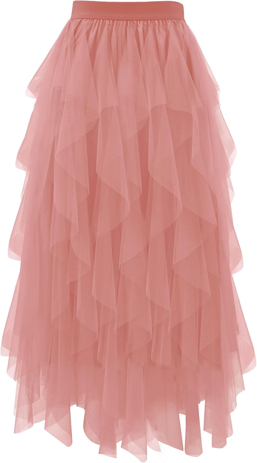 THHGPO Tulle Skirts for Women A Line Fairy Tiered Skirt
