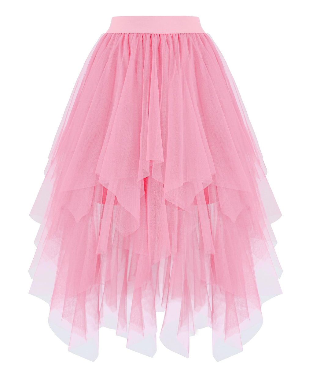 Ellames High Low Layered Puffy Fairy Tulle Skirts