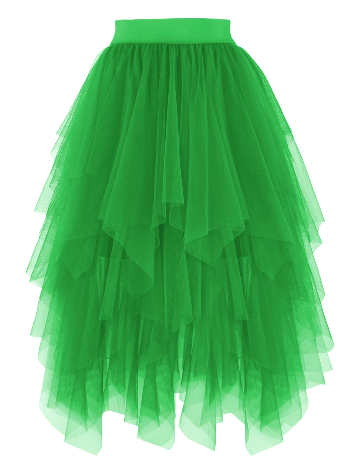 PUKAVT Tulle Skirt for Women High Waist Midi Mesh Tutu Skirt