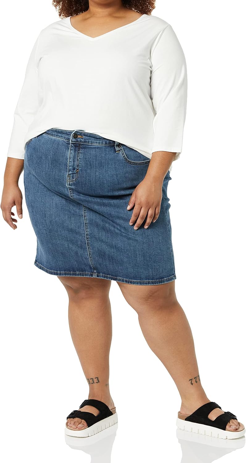 Amazon Essentials Women's Classic 5-Pocket Denim Skirt