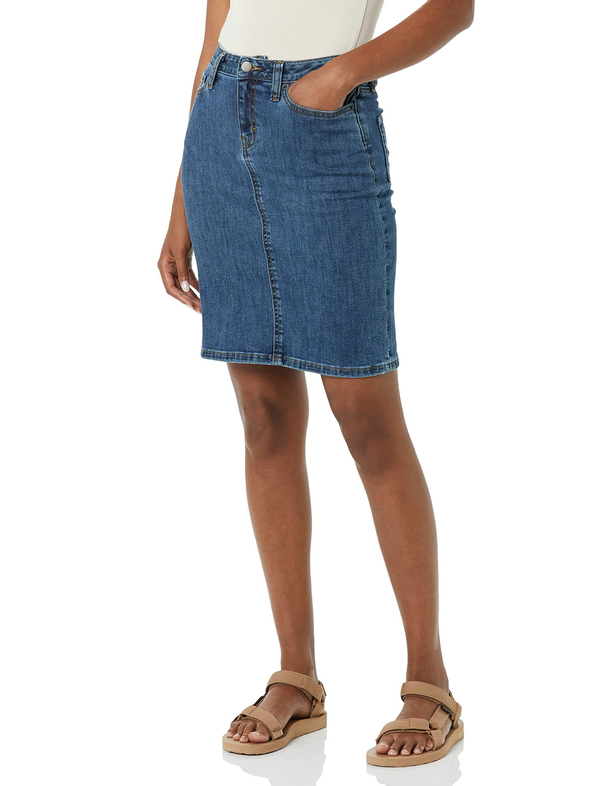 Amazon Essentials Women's Classic 5-Pocket Denim Skirt