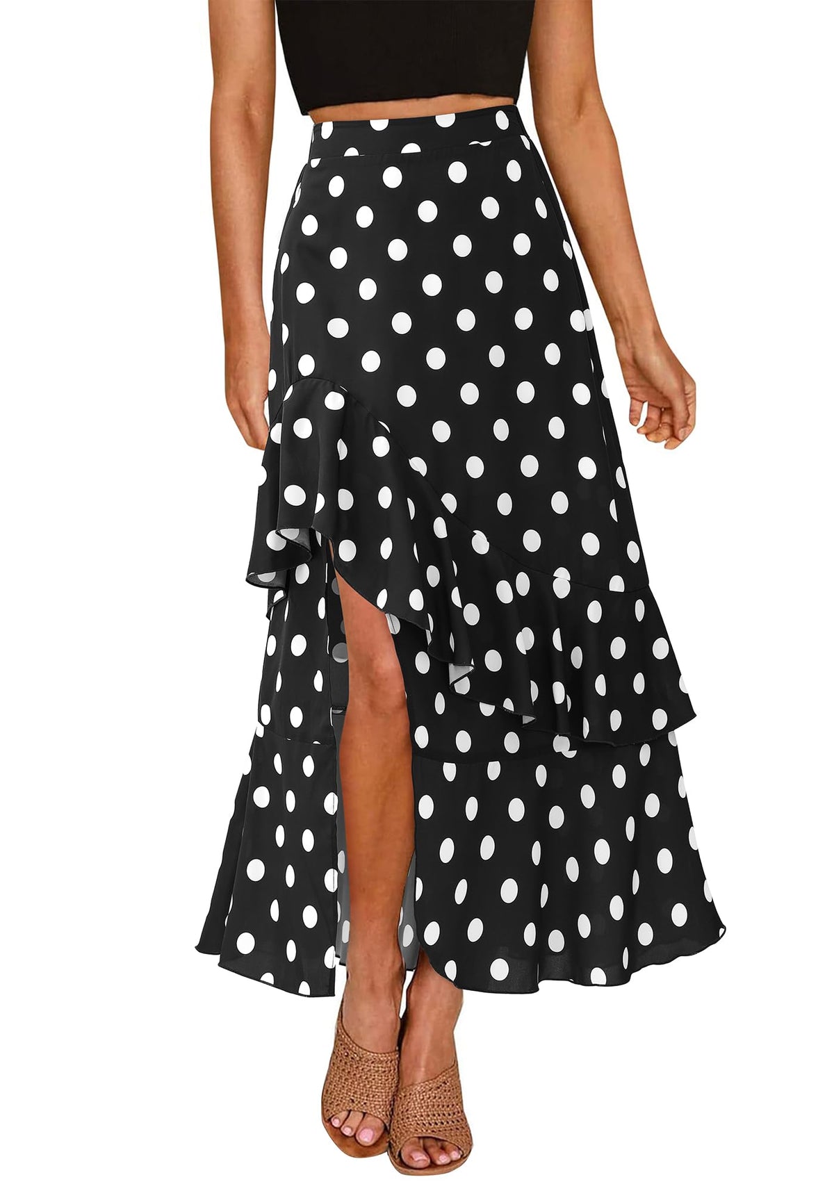BTFBM Boho High Low Long Maxi Skirts for Women