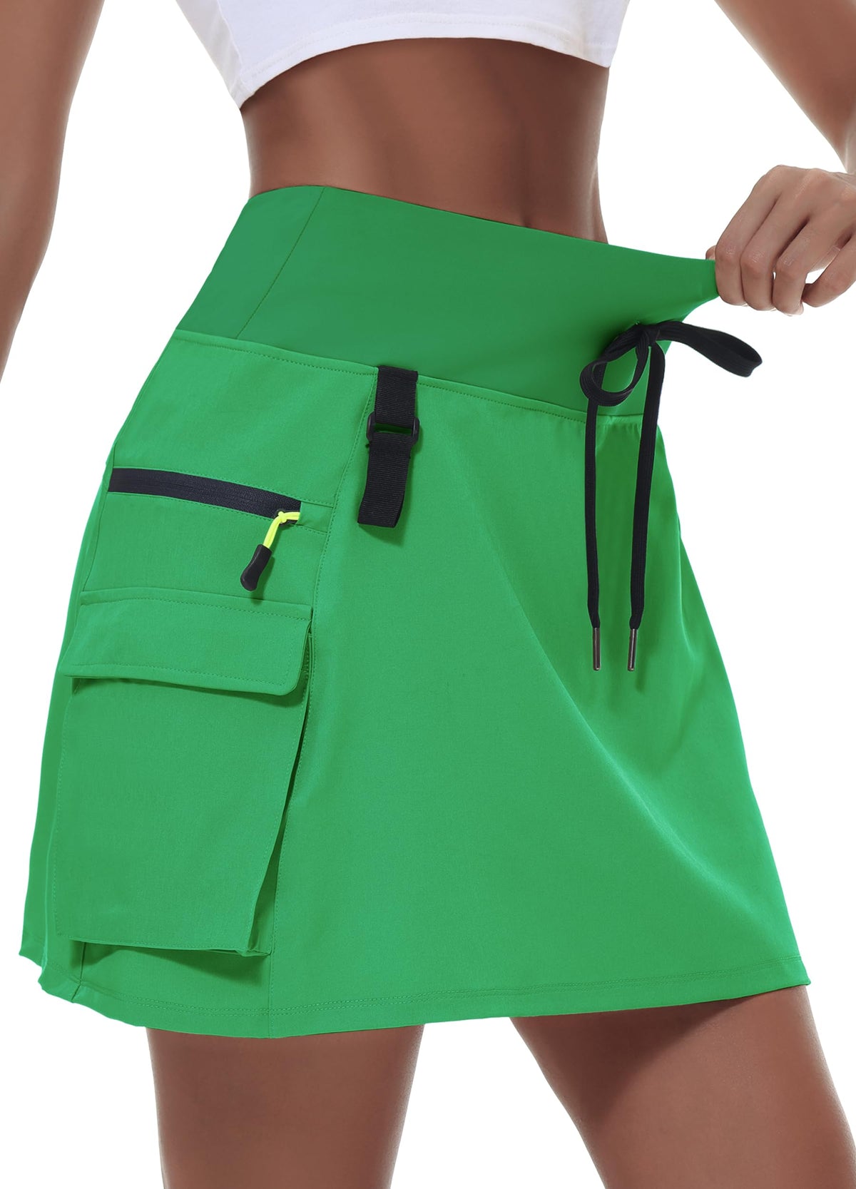 MIVEI Skorts for Woman - Hiking Cargo Skorts with Zipper Pockets