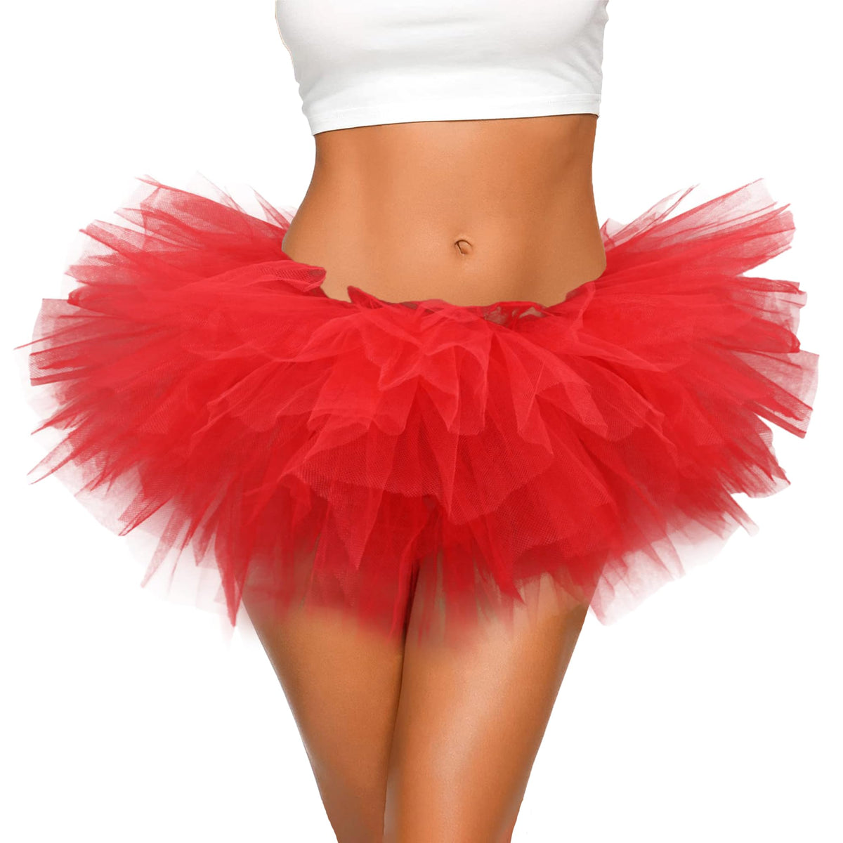 Tutu for Women Adults - 5-Layer Tulle Skirts 80s Outfit for Women - Puffy Adult Tutus - Halloween Costumes Skirt