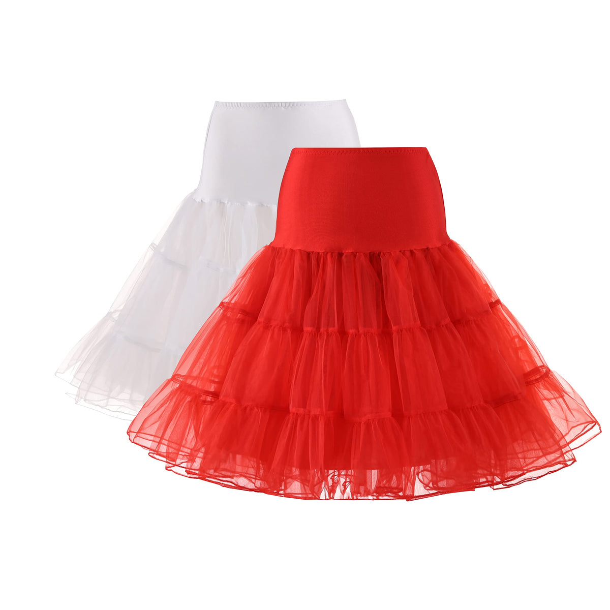 Women's 50s Vintage Petticoat Half Slip Tutu Underskirt 25.59" Crinoline Rockabilly