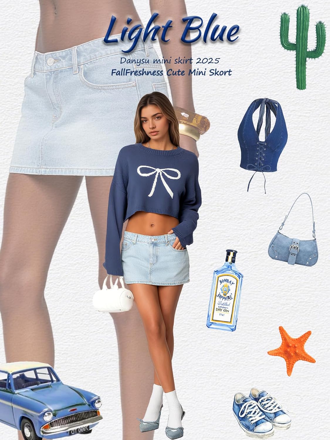 Danysu Stretchy Mini Skorts Low Waist Skirt with Shorts Side Slit Skirts