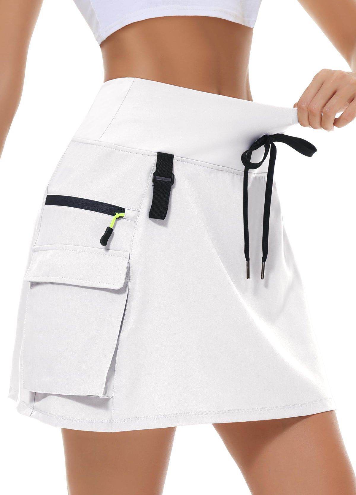 MIVEI Skorts for Woman - Hiking Cargo Skorts with Zipper Pockets