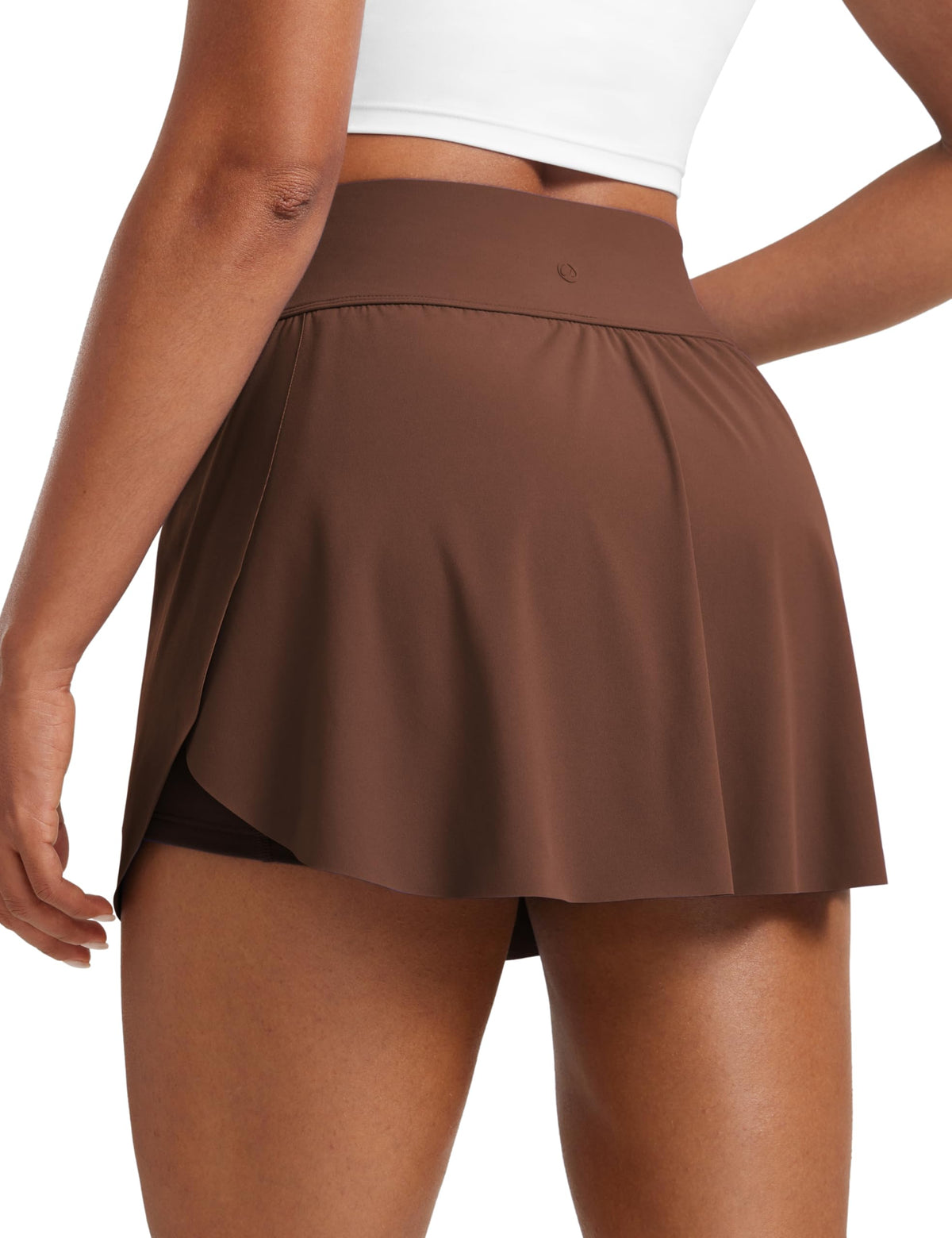 CRZ YOGA High Waisted Side Slit Tennis Skirts